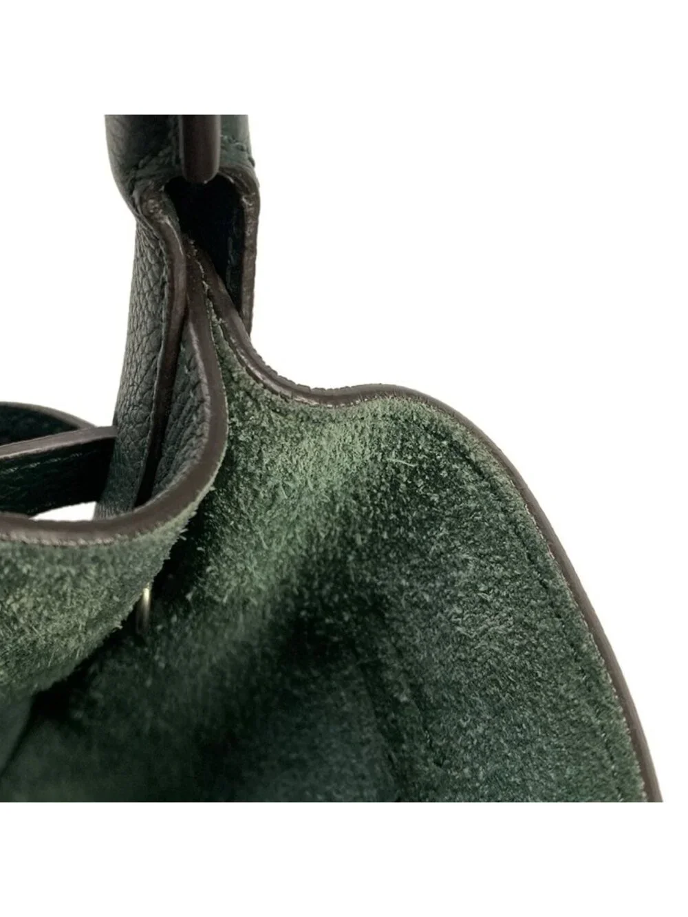 Celine Tote Big Bucket Nano Dark Green Leather